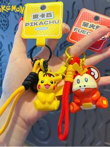 系列吊坠/钥匙扣，红色，采用优质PVC材料制成，配有彩色绳子、仙女球吊坠和扣环，非常适合装饰钥匙和包包，展现您的热情，是所有年龄段的粉丝、游戏玩家和收藏家的理想之选，也是生日和节日的绝佳礼物。 - 呆火鱷 - 查看 5