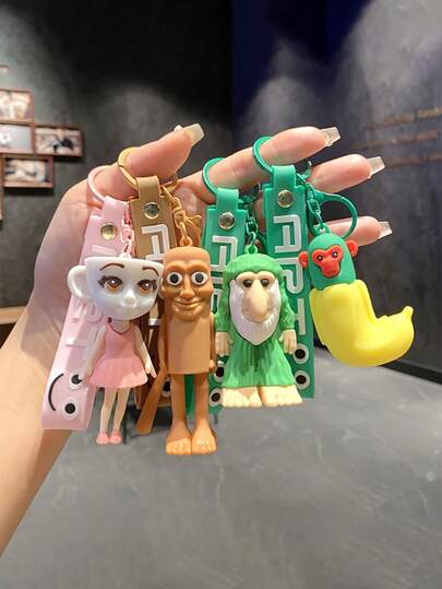 1个Tralalero Tralala钥匙扣 - 脑腐梗（意大利语），鲨鱼配运动鞋 | 耐用铁质硅胶挂件 | 儿童独特礼物 | 休闲风格 | 新颖钥匙扣 | 乐观设计 | 结实耐用 | Tralalero Tralala | 教师节礼物 | 返校礼物 | 课堂礼物（钥匙扣颜色和款式随机。）