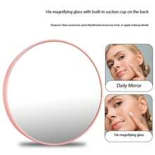 Makeup Mirror With LED Lights, Portable Travel Mirror Folding Mirror With Stand Adjustable, 3 Color Modes, Illuminated Vanity Mirror, Smart Dimmable Touch Screen, Vanity Mirror For Dressing Table, Bedroom, Changing Room, Mirror With 360° Rotation, Desktop USB Rechargeable, Valentine's Day , Mother's Day , Gift For Girls,Graduation Gift