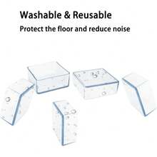 Protectores de patas de muebles cuadrados de 12 piezas, protectores de patas de silla insonorizados, deslizadores en forma de copa, aptos para patas de silla de 20 x 30 mm.