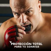 Protector Bucal Doble Termomoldeable con Aroma a Frutos Rojos – Hipoalergénico, con Estuche de Transporte – Ideal para Boxeo, Artes Marciales, MMA, Kickboxing, Fútbol y Deportes de Contacto - Negro - Ver 8