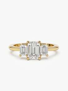 Stylever 1pc 925 Sterling Silver Triple Sparkling Cubic Zirconia Ring, Suitable For Women's Daily Wear And Party Accessories, High-Quality Ladies Ring, Exquisite Jewelry Gift - Style 4 - View 4