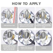 FOUR LILY 7ml 金色磁性猫眼凝胶指甲油 - 半永久可卸 UV LED 指甲油 - 彩色 - 查看 4