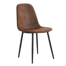 MUUOKY Modern Dining Chairs Set Of 6, Linen-Cotton Dining Chair Set - Six Pieces In Dark Gray For Dining Room Kitchen Living Room, Office, Apt, Kitchen Table, Easy To Clean, Easy To Assembly, Home Decor - màu nâu - Xem 9