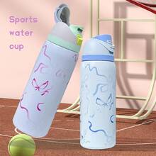 OwaIaPink Bow Water Bottle - 32 Ounces - Keeps Cold For Over 6-12 Hours - Can Hold Both Hot And Cold Water - Can Be Used For Making Coffee - Can Store Frozen Beverages - Beautiful Appearance - Exquisite Craftsmanship - Suitable For Camping - For Work - Ruy băng đỏ - Xem 1