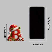 1pc 2D Flat Acrylic Christmas-Themed Decorative Hanging Ornaments, Christmas 26 English Letter Decorative Hanging Ornaments, Christmas Keychains, Schoolbags And Christmas Tree Decorative Hanging Ornaments, Christmas Car Hanging Ornaments - No Electricity Required - Are Perfect Gifts For Christmas, Thanksgiving, New Year, Birthday And St. Patrick's Day Home Decor Christmas Decorations Room Decor