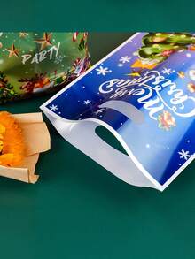 Practical Christmas - Themed Color - Printed Pearlescent Film Tote Bags. They Are Specially Designed For Packaging Christmas - Combined Candies And Cookies. These Christmas Tote Bags Are Exquisite Packaging Bags That Create A Joyous Festive Atmosphere. They Are Christmas Packaging Bags For Candies And Cookies. - Multicolor - View 7