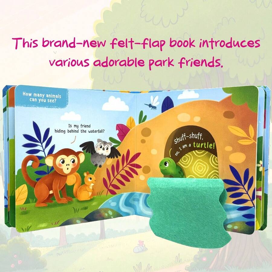 beartale 1 pieza Libro interactivo de fieltro con hojas "¿Quién se está escondiendo?", libro sensorial con solapas grandes: "¿Dónde están mis amigos?", juego preescolar, libro de actividades sensoriales, libro que puedo leer, juguete educativo para niños, regalo de graduación, juego, juego, verano, juguete para niños, regalo para fiesta infantil, material didáctico, juego de niños, juego de niñas, material de aprendizaje, regalo de cumpleaños para niños