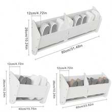 Length Wall Mounted Shoe Rack - Shoe Rack Drain And Moisture-Proof - White - View 2