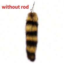 Funny Plush Cat Tail Interactive Cat Teaser Doll, Realistic Faux Fox Tail Plush Doll - Multicolor - View 4