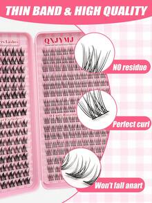 352 Pcs/32 Rows C-Curl Comic DIY Eyelash Extension Set With Anime Cartoon Natural Look Eyelash Clusters Suitable For Beginners. Single Eyelash With Eyelash Adhesive Kit Included. Especially Suitable For Cosplay, Dating, Daily Life, Party, Stage, Travel, A Must-Have For Mother's Day, Easter, Thanksgiving, Christmas, Halloween Makeup. - màu đen - Xem 5