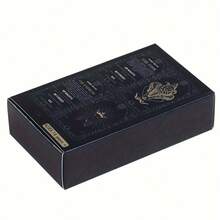 78-Card High-Quality Tarot Deck With Dual-Sided Imagery & Meanings Guidebook - Suitable For Ages 14 & Up Christmas, Halloween, New Year's Gifts, Game Cards - Black - View 5