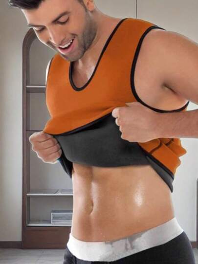 Men's Shapewear Vest Double-Sided Base Vest Slimming And Fitness Shapewear Shirt Sports And Fitness Top