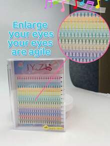 240 Stücke 14D bunte spitze Blumen-Wimpern, leuchtende Farben, traumhaft & ätherisch, perfekt für Festivals, Partys