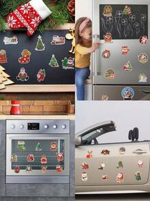 Zestawy naklejek świątecznych 50-100 szt. – wielokrotnego użytku, samoprzylepne naklejki winylowe – nadają się na butelki z wodą, laptopy, prezenty, okna, narty w różnych kształtach i kolorach – dekoracje na imprezę świąteczną, najlepszy wybór na Boże Narodzenie