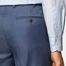 Men's Cozy Expandable Waist Dress Pants| Stretch Weave Work-To-Weekend Pants - Lce Blue - View 4