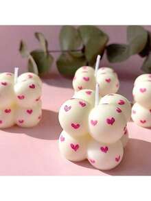 1pc/3pcs/6pcs DIY Hand-Painted Bubble Candles, Scented Wax Cubes, Home Decor Gifts. They Are Great Gifts, Also Suitable For Birthday Party Decoration, Romantic Wedding Accents, And Creating A Spring Atmosphere. - Multicolor - View 16