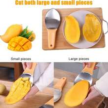 Mango Scheibenschneider, Entsteiner & Schneider, Wassermelonen Schneidwerkzeug, Mango Schäler, Ergonomischer Mango Messer, Küchenhelfer für Obstsalat, Leicht zu reinigen. Dieses multifunktionale Werkzeug ist nicht nur ein Mango Scheibenschneider, sondern auch ein Teiler, Schneider und Schäler für verschiedene Früchte wie Wassermelone, Drachenfrucht, Kiwi, Avocado und Papaya.