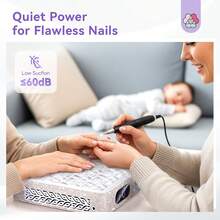 SAVILAND Advanced Powerful Suction Nail Dust Collector: 4000 RPM Dust Collector Nail Tech 10 Adjustable Speeds Heat Resistant Nail Duster Low Noise Dist Collector For Nails Acrylic Nails Polish Salon - 彩色 - 查看 7