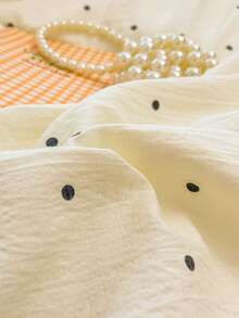 3件AB被套套装，A面波尔卡圆点图案，B面毛绒圆点，可双面使用，100%涤纶，套装包含：1个羽绒被套（带4个角带和拉链）+2个枕套（无枕芯），清爽舒适的图案，柔软的面料，适合秋冬季，可用于卧室/宿舍床上用品（男生/女生宿舍），旅行 - 淺藍色 - 查看 8