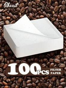 shoxil 100pcs Size 01&02 White Square Coffee Filters, Disposable Filter Paper For Pour Over And Drip Coffee Maker - White - View 5