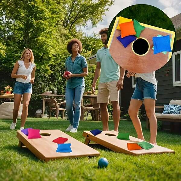 Conjunto de jogo de arremesso de sacos de areia macios - Sacos de areia de tecido coloridos, adequados para entretenimento interno/externo, portáteis e fáceis de usar, perfeitos para entretenimento na praia, parque e pátio, jogos internos e externos, sacos de areia coloridos, sacos de areia, arremesso de sacos de areia