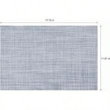 Washable Vinyl Placemats Set Of 4 For Indoor/Outdoor Use - A-gray - View 6