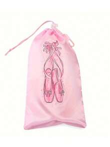1pc Portable Mesh Dance Bag, Shoe Storage Bag For Women Ballet Drawstring Shoe Bag, Reusable High-Quality Shoe Bag