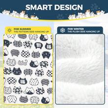 1pc Adjustable Hanging Cat Hammock Bed, Suitable For Cats, Ferrets, Small Dogs, Rabbits, Small Animals