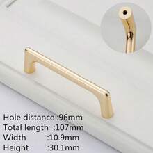1 Pc Zinc Alloy Modern Minimalist American Imitation Gold/Bronze Color Handle Is Suitable For Drawers, Bedside Tables, Storage Cabinets, Wardrobes, Cabinet Door Handles, And Furniture Hardware Accessories
