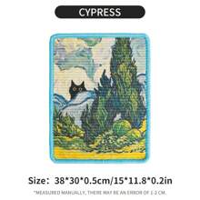 新款黄麻画猫抓板，星空猫画猫抓板，耐用猫玩具 - 彩色 - 查看 16