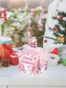 51pcs/1box Christmas Theme Cash Box,Fun Pull Money Box Cash, Box With Transparent Bags For Thanksgiving, Christmas Celebrations,Christmas,Perfect Holiday Party Accessory,Gift Boxes,Christmas Box,Funny Gifts,Christmas Gift Box