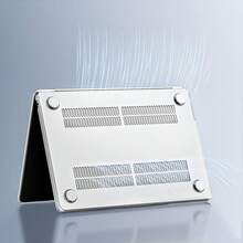 2pcs Compatible With MacBookAirPro Plastic Hard Shell Transparent Crystal Protective Case