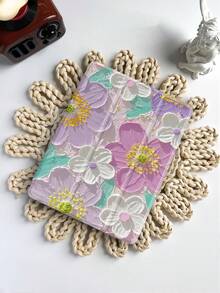 Husă de protecție cu textură florală pictată în ulei violet, compatibilă cu iPad Air4/5 10,9 inch, iPad 7/8/9/10,2 inch, iPad a 10-a generație, compatibilă cu Kindle Paperwhite a 12-a generație 2024, Kindle (a 11-a generație) versiunea 2022. Husa are funcție automată de repaus/trezire, iar husa din piele este disponibilă în mai multe stiluri. - Multicolor - Vizualizare 2
