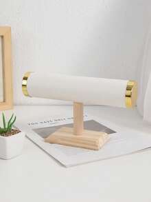 1pc/2pcs High-End Delicate Wooden/Velvet Bracelet/Anklet Jewelry Display Stand, Elegant Organizer For Retail, Home, Boutique, Holiday Gift Presentation, Christmas, Birthday, Mother's Day, Minimalist Design, Showcases Bracelets, Anklets, Watches, Perfect For Jewelry Photography, Tabletop Display, Easy To Assemble, Enhances Jewelry Appeal, Ideal For Store Windows, Personal Collection, Gift Ideas, Adds Sophisticated Touch To Any Setting, Lightweight, Durable, Versatile.