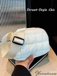 Quilted Puffy Waist Bag, Fashion, Super Comfy, Adjustable Crossbody Bag, Suitable For Women, Perfect For Running, Shopping, Hiking And Workout Organizer Storage Storage Bag Organization,Crossbody Bags For Autumn And Winter, Gifts For Thanksgiving, Christmas, Birthdays, And Other Holidays, Fashionable Waist Bags - 彩色 - 查看 7