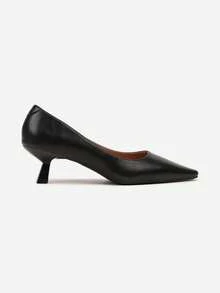 Vices Pumps mit Entchen-Absatz und natürlicher Lederinnensohle - Schwarz - Übersicht 3