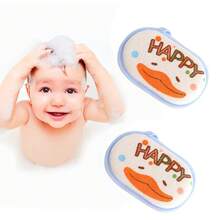 1/2 件可爱动物海绵淋浴和洗发刷套装 - 柔软硅胶，温和头皮按摩，易清洁发刷，卡通毛巾，柔软泡沫洗涤器，身体和头发清洁海绵，适合青少年 - 彩色 - 查看 28