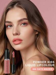 M.A.C Powder Kiss Liquid Lipcolour-996 Date-Maker(Warm Nude)5ml - #996 DATE-mAKER - View 10