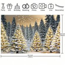 1pc Light Snow Christmas Tree Pattern Backdrop Cloth For Christmas, New Year Party, Holiday Gifts, Family Gathering, Wedding, Birthday, Anniversary, Bedroom, Living Room, Outdoor Decoration, Studio Props, Photography Backdrop