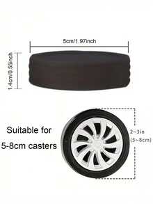 8/16个行李箱轮套，硅胶行李箱轮保护套，静音行李箱轮套，硅胶行李箱轮套，通用行李箱轮套，降噪拉杆箱轮套，旅行洗漱包，化妆品收纳 - 彩色 - 查看 3