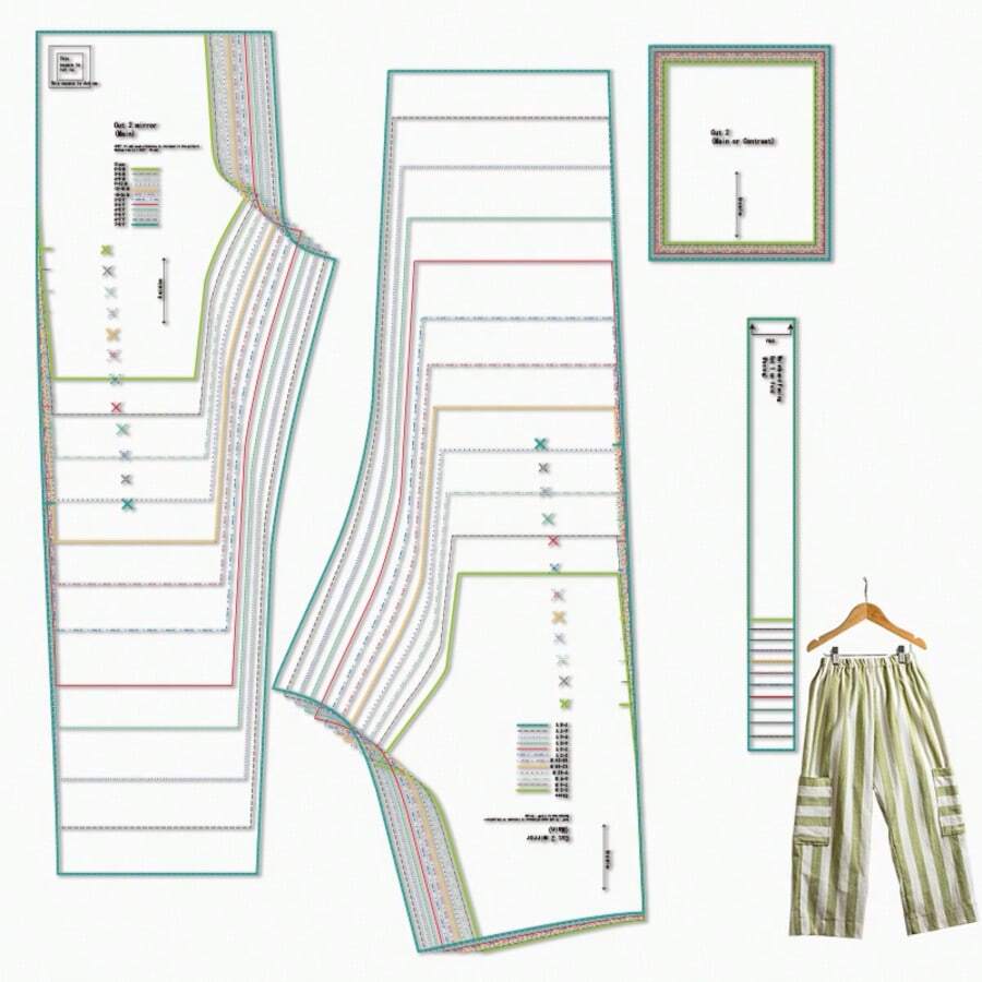 Breezy Pants Multi-Size Sewing Patterns, 1:1 Scale Girls' Garment Sewing Patterns, Clothing Prototype Patterns, Perfect Sewing Templates For Tailoring And Fashion Design – The Ultimate Gift For Sewing Enthusiasts - Brown - View 1