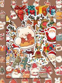 108pcs Christmas-Themed Sticker Packs - Vinyl Self-Adhesive Stickers - Suitable For Water Bottles, Laptops, Gifts, Windows, And Various Shapes And Colors - Christmas Party Decorations, The Best Choice For Christmas Christmas Christmas Decorations Christmas Pajamas Christmas Gifts Christmas Decor