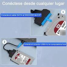 Cable USB 3.0 a SATA Para Discos Duros HDD/SSD De 2,5 Pulgadas - Negro - Ver 9