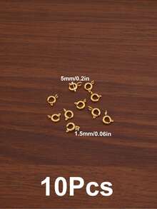 10Pcs 18K Gold Plated 5-18mm Circle Spring Buttonr Stainless Steel Clasps Hooks End Connectors For DIY Bracelet Necklace Clasps Jewelry Making Accessories - Spring Buckle - View 24