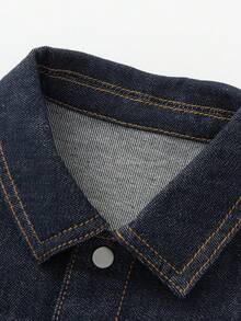 Balabala Chaqueta de jean para bebé niño con estampado de oso, nueva colección otoño 2025 - Denim azul oscuro - Ver 6