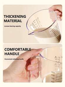 1pc 150ml/300ml/600ml/1000ml PS Graduated Measuring Cup, Coffee Measuring Cup, Thick & Durable, Multi-Size Options, Stackable For Easy Storage, Transparent Container, Baking Tool, Multi-Functional Kitchen Utensil, Kitchen Essential - Brown - View 9