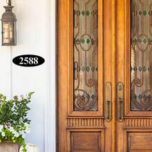 1pc Customized Metal Door Plate: Personalized Door Number Sign, Modern Door Number Design, Wall Decor, Vertical Design, Wall-Mounted Installation.