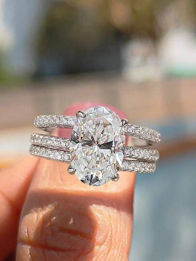 3件套S925纯银镶嵌优雅锆石首饰套装，独特设计，适合女性佩戴，可用于复古派对、晚宴、周年纪念等场合，是送给女朋友的珍贵珠宝礼物。