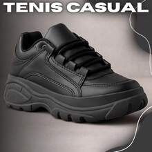 Buffalo Platform Sneakers Women's Casual Fashion Outdoor Clothing Casual Outdoor - màu đen - Xem 1